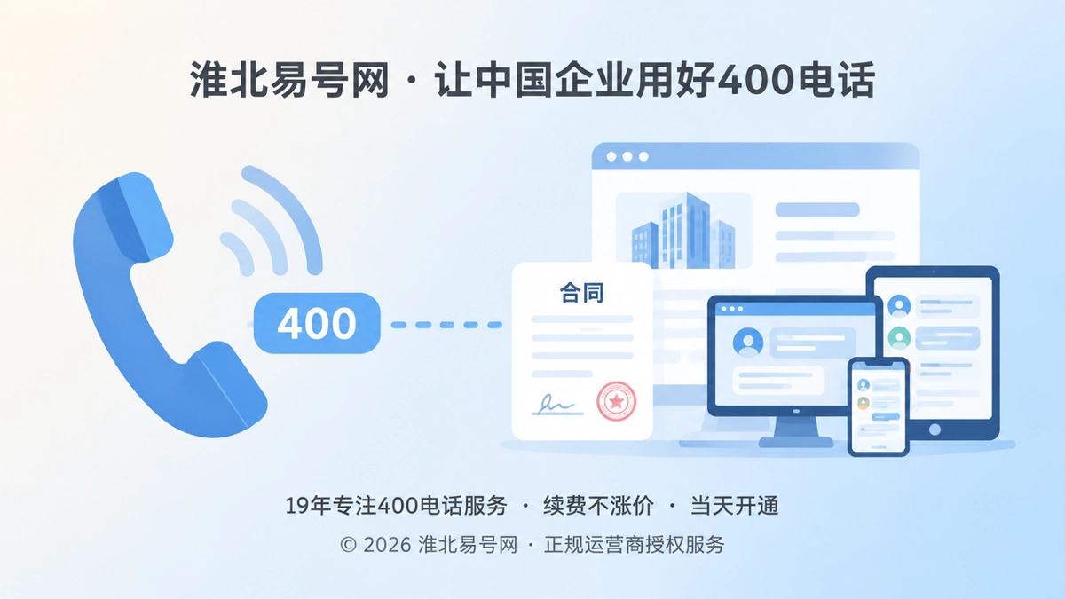 400电话成为企业长期通信资产的扁平化插画