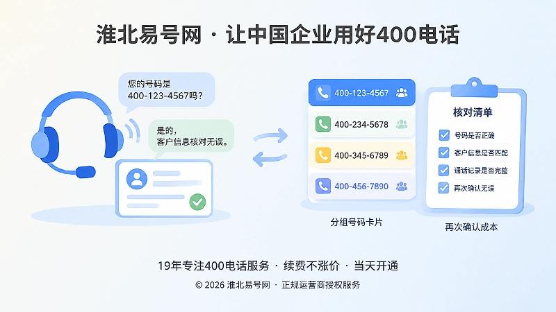 左图右文式展示400电话口述传播与核对场景